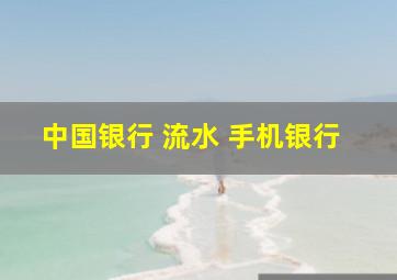 中国银行 流水 手机银行